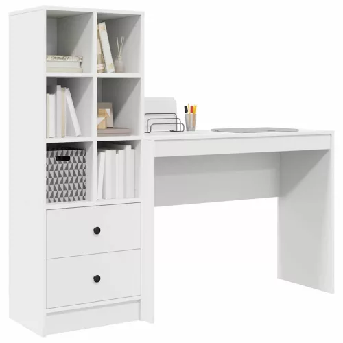 Tárolóval rendelkező íróasztal 2 pcs Fehér 100 x 40 x 76 cm