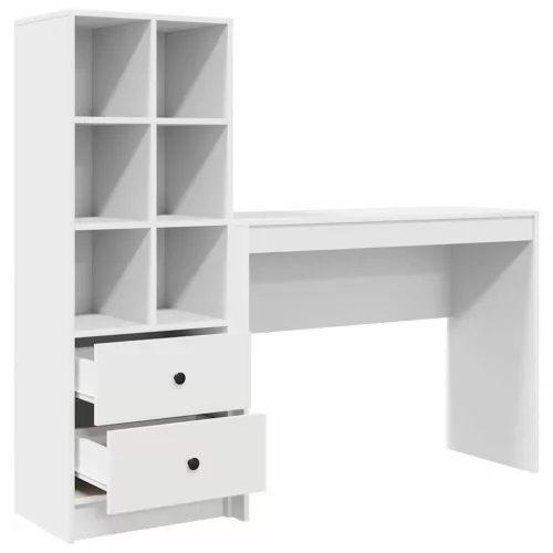 Tárolóval rendelkező íróasztal 2 pcs Fehér 100 x 40 x 76 cm