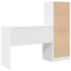Tárolóval rendelkező íróasztal 2 pcs Fehér 100 x 40 x 76 cm