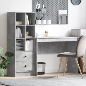   Tárolóval rendelkező íróasztal fiókkal 2 pcs Beton Szürke