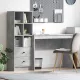Tárolóval rendelkező íróasztal fiókkal 2 pcs Beton Szürke