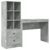 Tárolóval rendelkező íróasztal fiókkal 2 pcs Beton Szürke