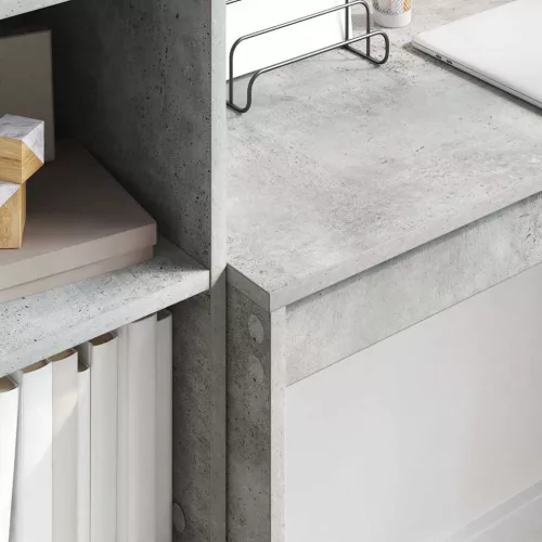 Tárolóval rendelkező íróasztal fiókkal 2 pcs Beton Szürke