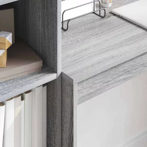 Tárolóval rendelkező íróasztal fiókkal 2 pcs Szürke sonoma