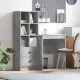 Tárolóval rendelkező íróasztal fiókkal 2 pcs Beton Szürke
