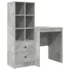 Tárolóval rendelkező íróasztal fiókkal 2 pcs Beton Szürke