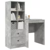Tárolóval rendelkező íróasztal fiókkal 2 pcs Beton Szürke