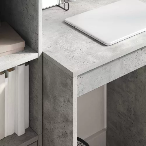 Tárolóval rendelkező íróasztal fiókkal 2 pcs Beton Szürke