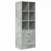 Tárolóval rendelkező íróasztal fiókkal 2 pcs Beton Szürke