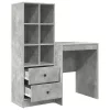 Tárolóval rendelkező íróasztal fiókkal 2 pcs Beton Szürke