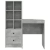 Tárolóval rendelkező íróasztal fiókkal 2 pcs Beton Szürke
