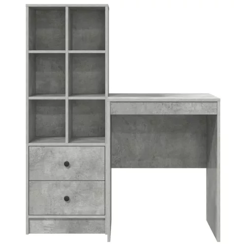 Tárolóval rendelkező íróasztal fiókkal 2 pcs Beton Szürke