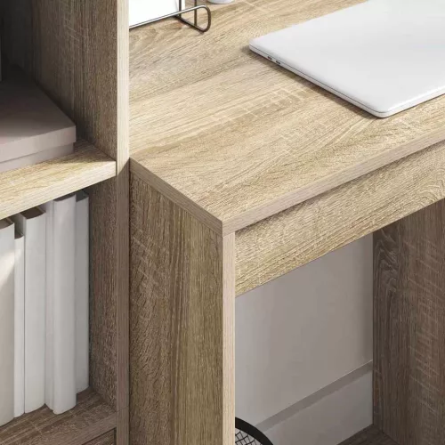 Tárolóval rendelkező íróasztal fiókkal 2 pcs Sonoma tölgy