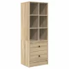 Tárolóval rendelkező íróasztal fiókkal 2 pcs Sonoma tölgy
