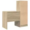 Tárolóval rendelkező íróasztal fiókkal 2 pcs Sonoma tölgy