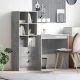 Tárolóval rendelkező íróasztal fiókkal 2 pcs Beton Szürke
