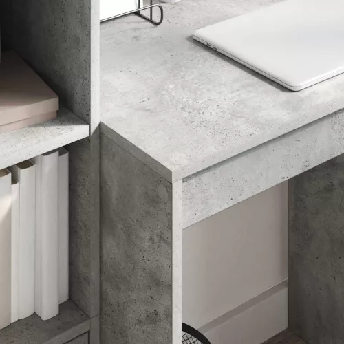 Tárolóval rendelkező íróasztal fiókkal 2 pcs Beton Szürke