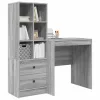Tárolóval rendelkező íróasztal fiókkal 2 pcs Szürke sonoma