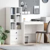 Tárolóval rendelkező íróasztal 2 pcs Fehér 80 x 50 x 76 cm