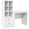 Tárolóval rendelkező íróasztal 2 pcs Fehér 80 x 50 x 76 cm