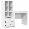 Tárolóval rendelkező íróasztal 2 pcs Fehér 80 x 50 x 76 cm