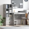 Tárolóval rendelkező íróasztal fiókkal 2 pcs Beton Szürke