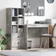 Tárolóval rendelkező íróasztal fiókkal 2 pcs Beton Szürke