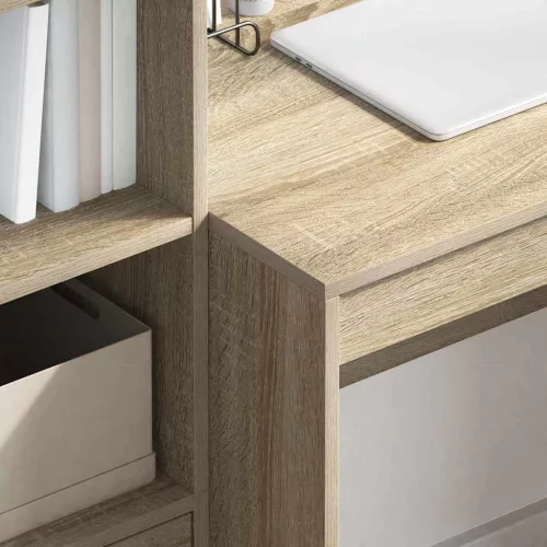 Tárolóval rendelkező íróasztal fiókkal 2 pcs Sonoma tölgy