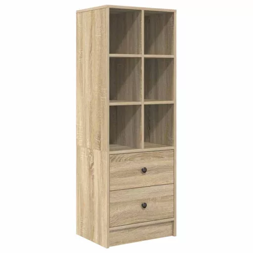 Tárolóval rendelkező íróasztal fiókkal 2 pcs Sonoma tölgy