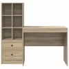 Tárolóval rendelkező íróasztal fiókkal 2 pcs Sonoma tölgy