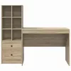 Tárolóval rendelkező íróasztal fiókkal 2 pcs Sonoma tölgy