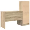 Tárolóval rendelkező íróasztal fiókkal 2 pcs Sonoma tölgy
