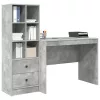 Tárolóval rendelkező íróasztal fiókkal 2 pcs Beton Szürke