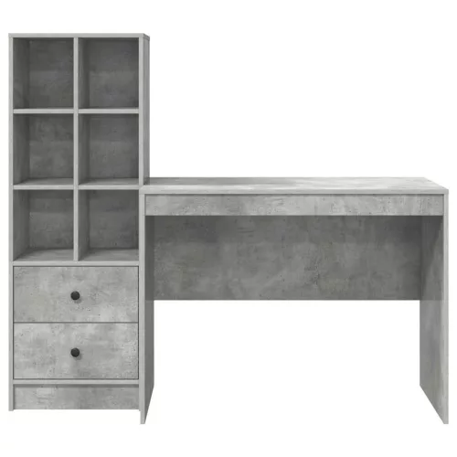 Tárolóval rendelkező íróasztal fiókkal 2 pcs Beton Szürke
