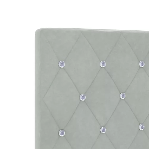 LED Fejtámla LED -es lámpákkal Világosszürke 80 cm Bársony