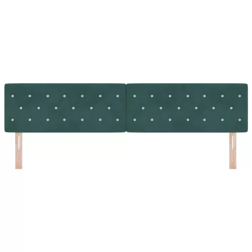 LED Fejtámla LED -es lámpákkal Argyle Sötétzöld 100 cm Bársony