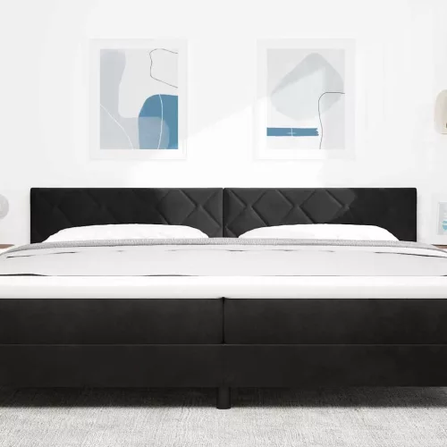 LED Fejtámla LED -es lámpákkal Fekete 200 cm Bársony