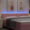 LED Fejtámla LED -es lámpákkal Rózsaszín 200 cm Bársony