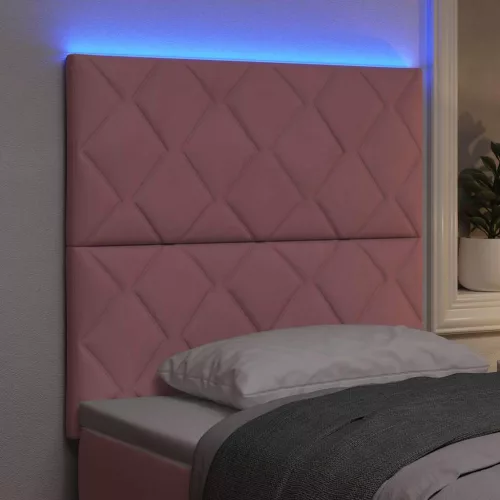 LED Fejtámla LED -es lámpákkal Rózsaszín 100 cm Bársony