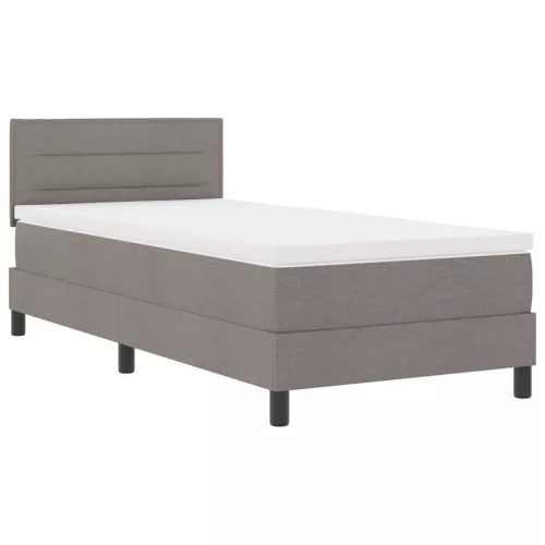 Boxspring ágy matraccal Tópszínű 100 x 200 cm szövet