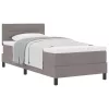 Boxspring ágy matraccal Tópszínű 100 x 200 cm szövet