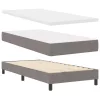 Boxspring ágy matraccal Tópszínű 100 x 200 cm szövet