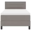 Boxspring ágy matraccal Tópszínű 100 x 200 cm szövet