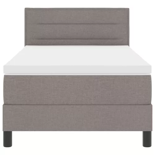 Boxspring ágy matraccal Tópszínű 100 x 200 cm szövet