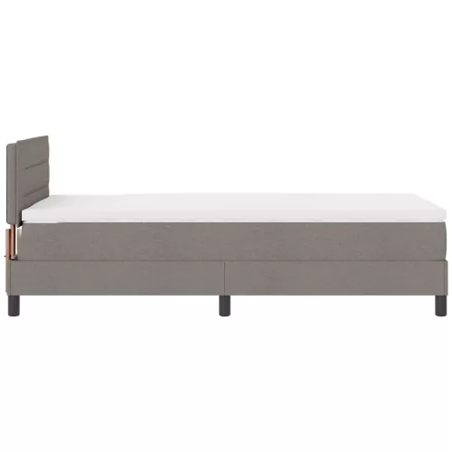 Boxspring ágy matraccal Tópszínű 100 x 200 cm szövet