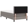 Boxspring ágy matraccal Tópszínű 100 x 200 cm szövet