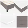Boxspring ágy matraccal Tópszínű 100 x 200 cm szövet