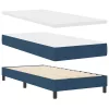 Boxspring ágy matraccal Sötét kék 80 x 200 cm szövet