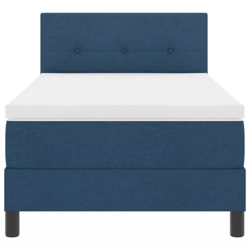 Boxspring ágy matraccal Sötét kék 80 x 200 cm szövet