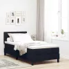 Boxspring ágy matraccal Fekete 90 x 190 cm szövet